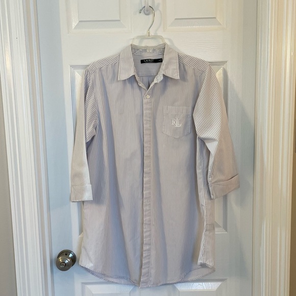 Ralph Lauren night shirt - cotton, striped, preppy - Picture 6 of 13